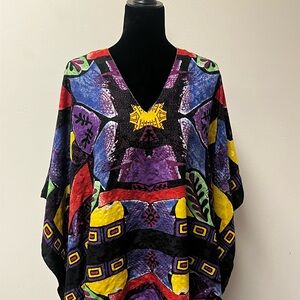 Winlar Colorful Geometric Kaftan